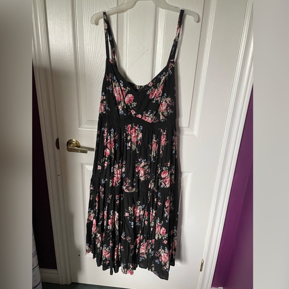 Torrid Floral Tiered Midi Dress